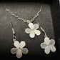 Flower necklace and earring set