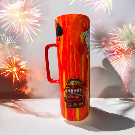 30 oz with handle Gamblers tumbler