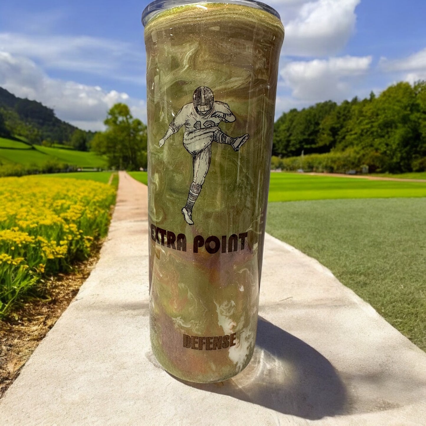 Football 20 oz tumbler