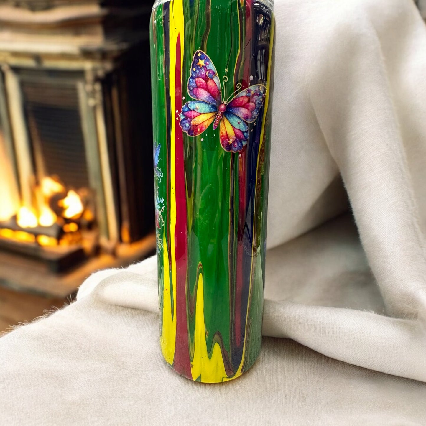 30 oz Fairy and butterfly tumbler