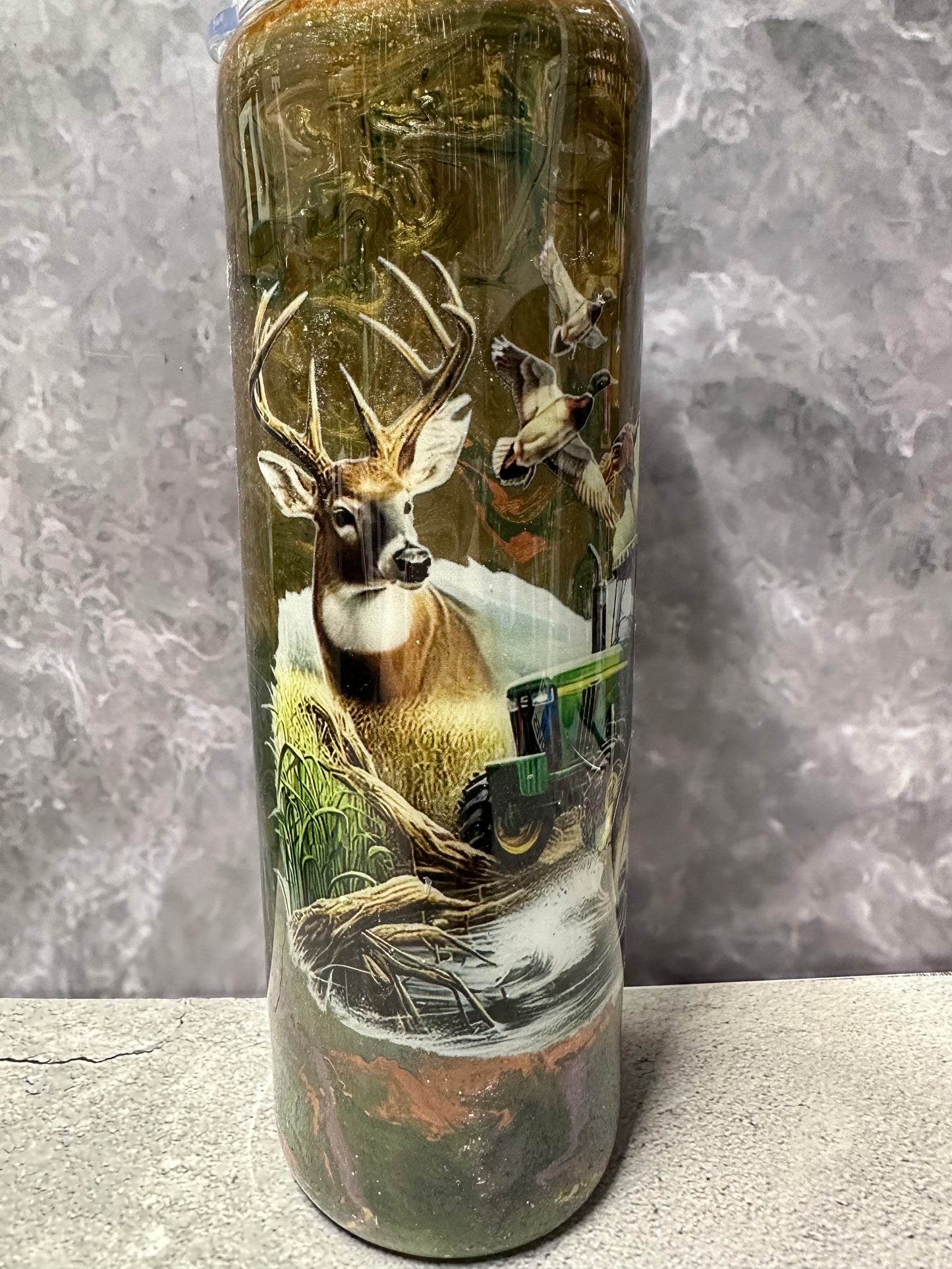 30 oz Country Life Fishing, Tractor, Hunting tumbler