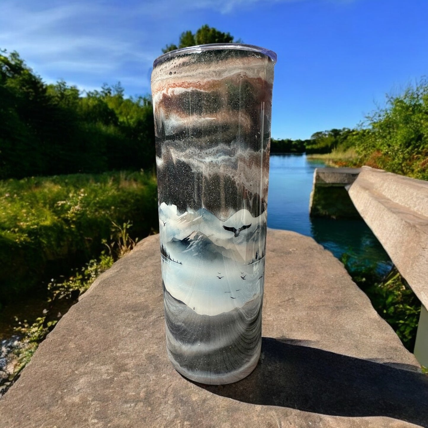 20 oz Stunning Mountain View tumbler