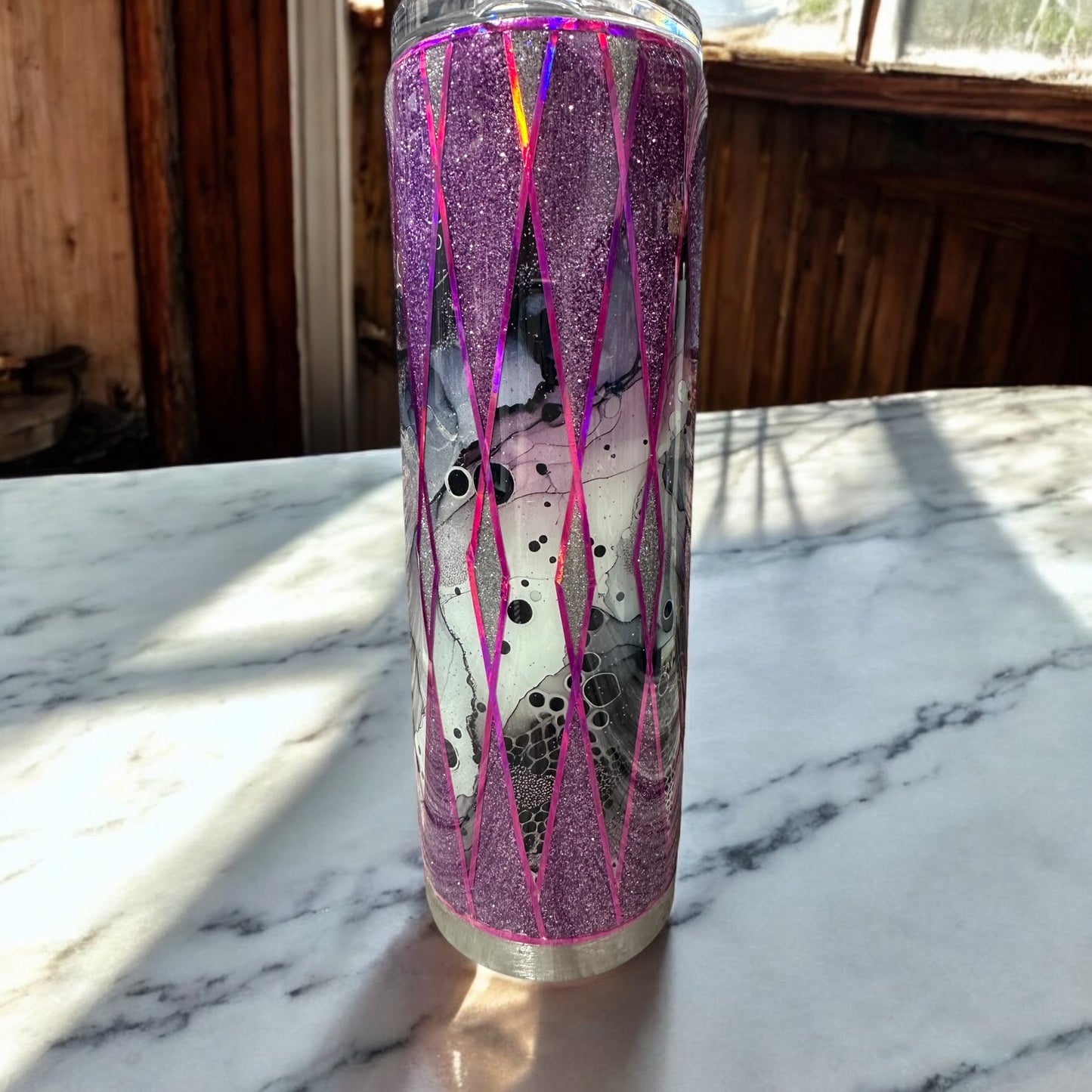 30 oz Stunning Vinyl and glitter design