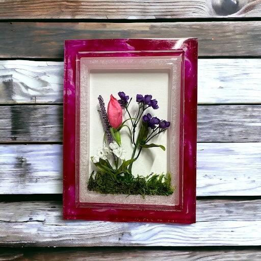 Framed flower arrangements