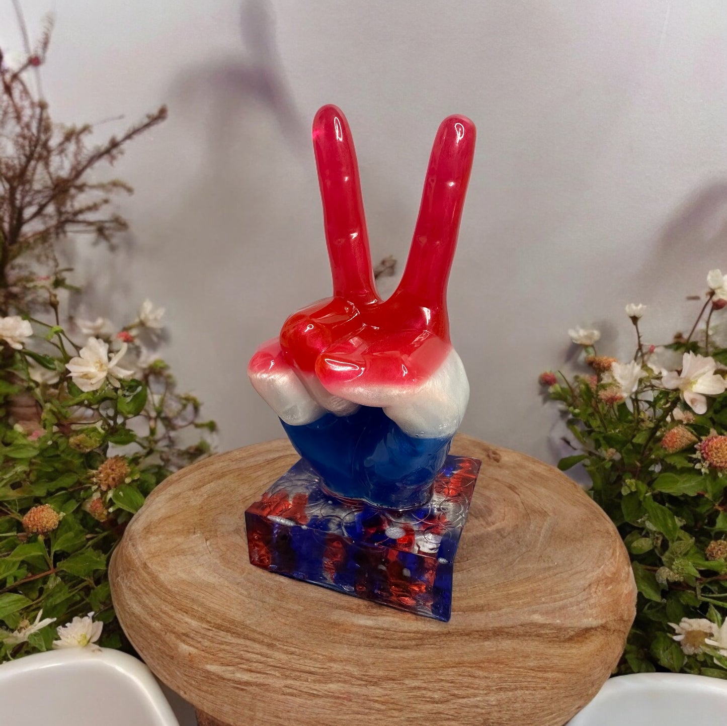 Peace Sign Red/White/and blue