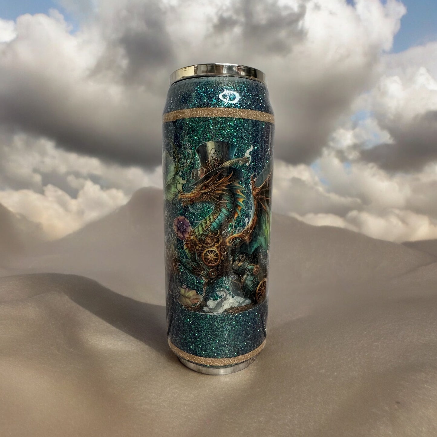 Dragon water bottle metal