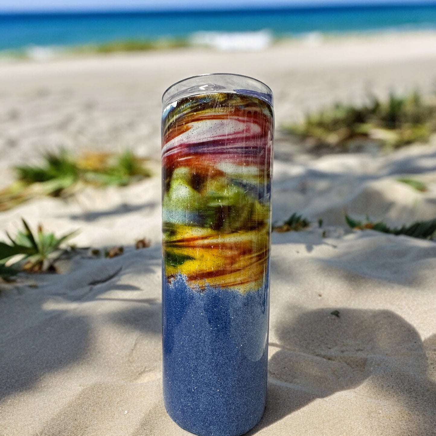 Swirl and glitter 20 oz tumbler