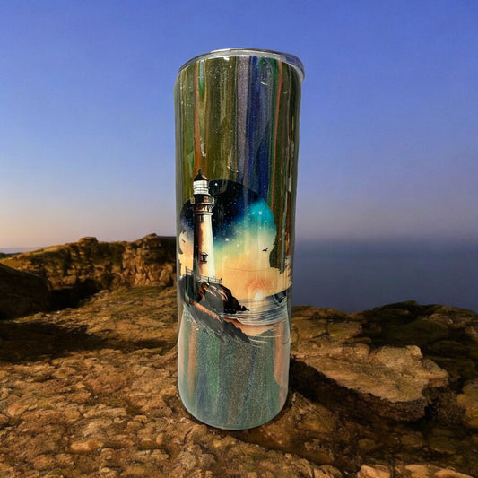 20 oz Colorful Lighthouse tumbler