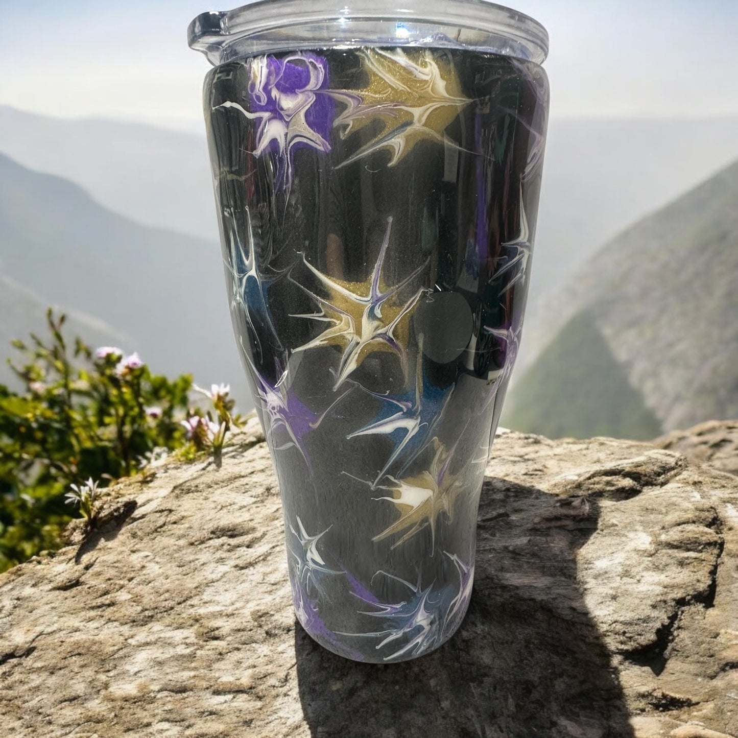 30 oz Colorful paintball splatter tumbler