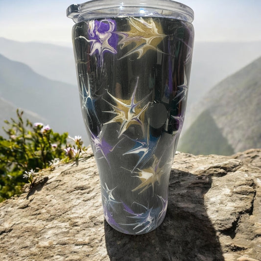 30 oz Colorful paintball splatter tumbler