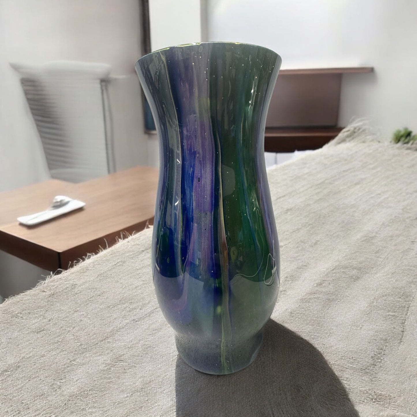 Blue Green and purple vase