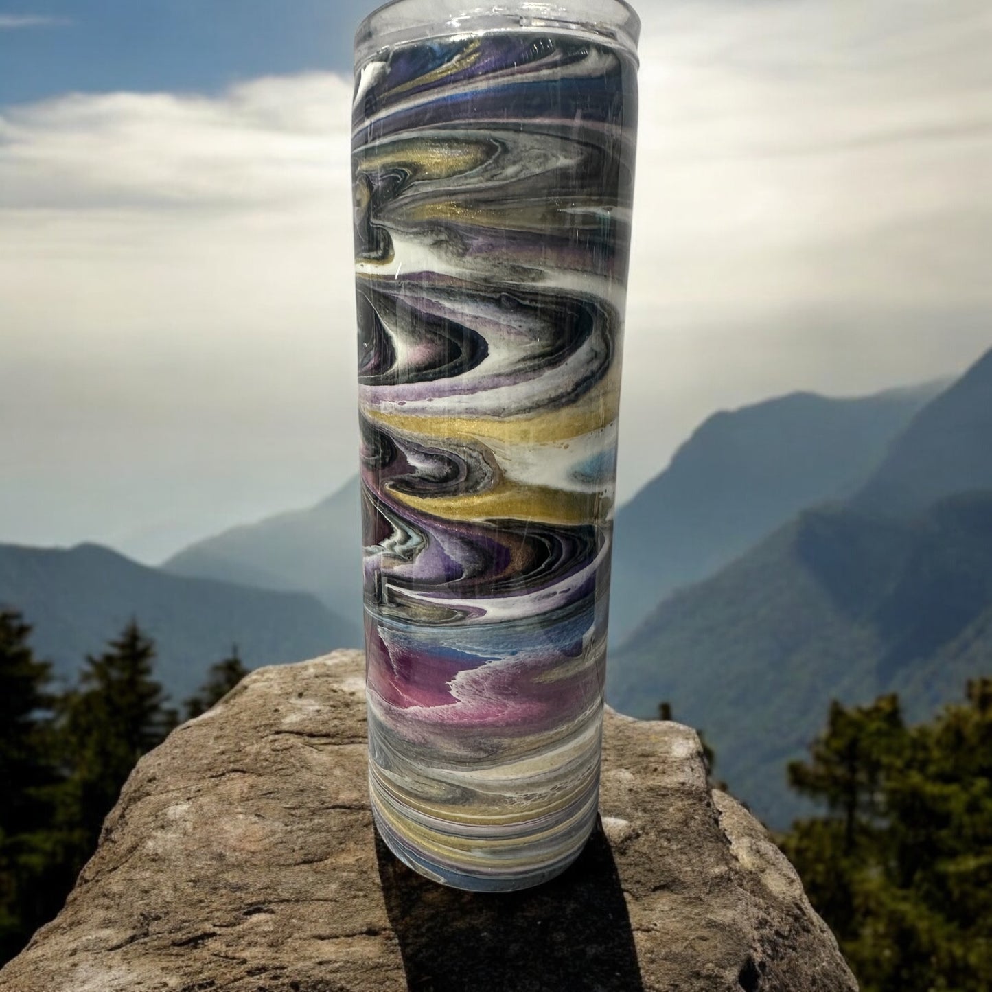 Beautiful 30 oz Ink Swirl design Tumbler