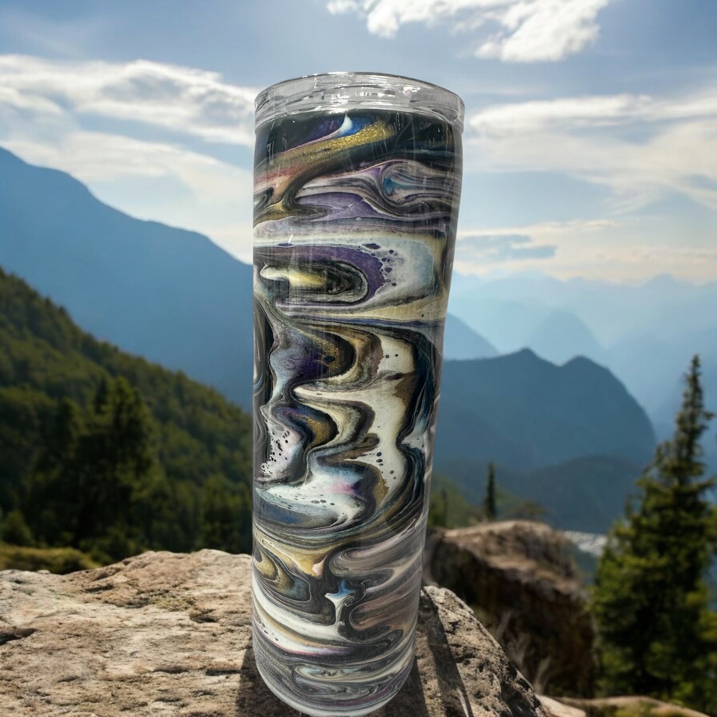 Beautiful 30 oz Ink Swirl design Tumbler