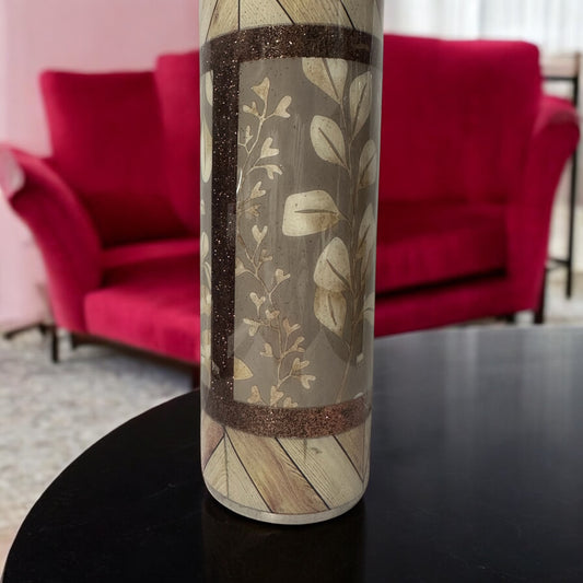 30 oz Stunning wood grain and flowers