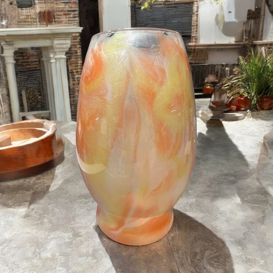 Yellow and Orange 7 inch Vase