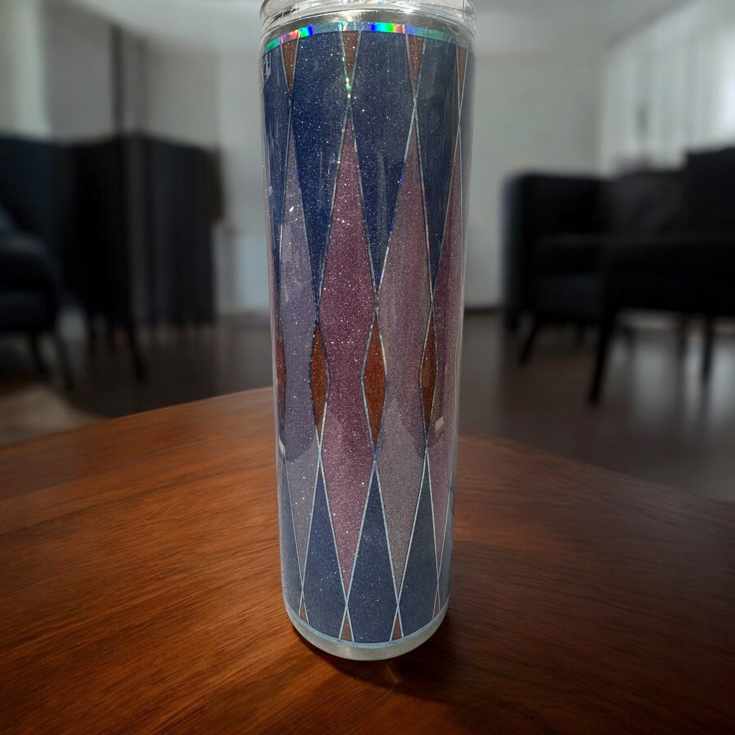 30 oz Glitter Blue/Pink tumbler