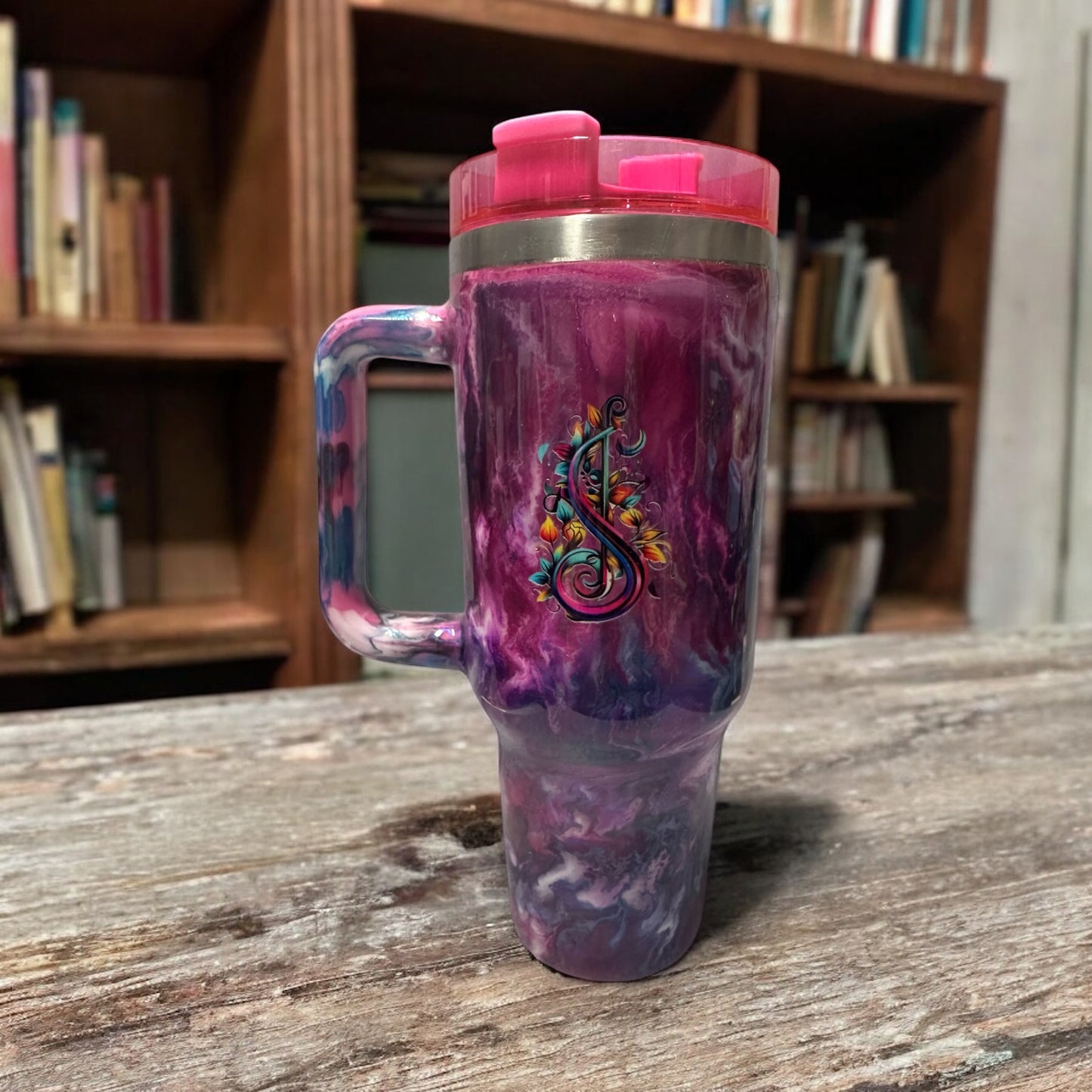 40 oz Pink Music Tumbler