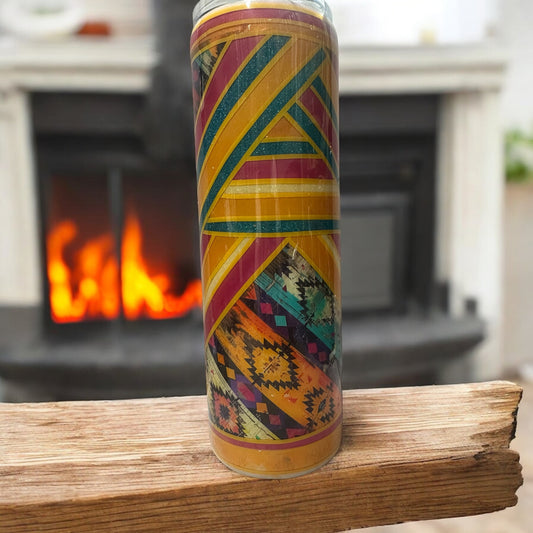 30 oz Aztec and striping tumbler